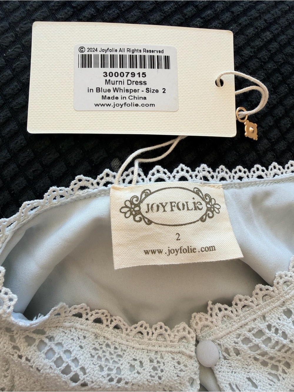 Joyfolie Pale Blue Lace High-Low Formal Dress for Girls - Picture 3 of 3